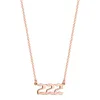 Nummer halsband för kvinnor, rosigt guldpläterad Dainty 000 111 222 333 444 555 666 777 888 999 Pendants Choker Chain Numerology Smycken Gift för