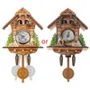 Timers Antique Wood Cuco Relógio De Parede Pássaro Tempo Bell Balanço Alarme Relógio Decoração Home