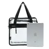 Clear Tote Bag With Zipper Pockets And Detachable Shoulder Strap Cosmetic Bags & Cases