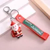 Keychains 2022 Joyeux Noël Anneau clé Pendant Pendent Santa Claus Elk Snowman Keychain Année Décoration Enfants