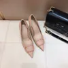 Top Quality Women Dress Shoes High Heels Womens fashion Nude Color Genuine Leather Pumps Lady Sandals Wedding Bottoms with Box