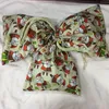 Sacos de Armazenamento 1 PC Algodão Drawstring Nat Christmas Theme Bag Brinquedo Presente De Festa Santa Claus Yi 0119a