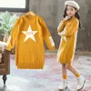 ガールドレスセーター秋秋冬の柔らかい赤ちゃんの服トップ衣装ティーンエイジャーニット211201