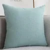 Cushion/Decorative Pillow Solid Color Simple Fashion Style Cotton Linen Thick Square Sofa Cushion Cover Without Core For Car Seat Living Roo