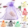 10pcs 7x9 Organza Bags Jewelry Packaging Wedding Party Decoration Drawable Gift Pouches Storage