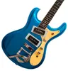 2021 wysokiej jakości gitara elektryczna w stylu MOS w niebieskim obrazie z ramieniem Tremolo