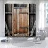 Занавески для душа 3D ванная комната винтажная деревянная доска для водонепроницаемой занавески для