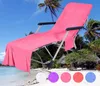 Housse de chaise de plage, 9 couleurs, couverture de salon, Portable avec sangle, serviettes, Double couche épaisse