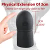 Pnis de controle remoto sem fio manga atraso ejaculao pau extenso pnis glans vibrador sexyo brinquedos para casais