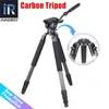 Professional Carbon Camera Tripod For DSLR Video Camcorder Heavy Duty 20kg Max Birdwatching Stand Bowl Tripods