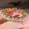 Original 925 Sterling Silver WHITE Topaz gemstone Ring finger Luxury Emerald Wedding Engagement Band Rings set For Women Jewelry