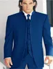 Custom Black Groom Tuxedos Mandarin Collar Groomsmen Dress Men Wedding Suits Jacket Pants Tie Vest vestido De Noiva Men's Suits & Blazers