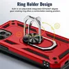 Schokbestendig pantser telefoonhoesjes magnetische ring stand cover voor iPhone 14 13 Mini 12Pro 11 Pro Max 8Plus LG Stylo 7 Aristo 6 Motorola G3816461