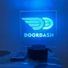 Znak wielokolorowy RGB Dekoracja samochodu Doordash obejmuje 16 kolorowych baterii USB pilot