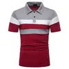 Mode män Striped Slim Fit Tshirt Kläder Sommar Streetwear Casual T-shirts Cy200515