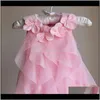 Sommar spädbarn toddler romer klänning full månad år tjejer prinsessan födelsedag klänningar jumpsuits 024 m kbkhc rompers bak5e