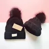 5 Colors Fashion Women Knitted Caps With Inner Fine Hair Warm And Soft Beanies Brand Crochet Hats 130g Tag Wholesale