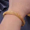 24k 4 pz/lotto Etiope Color Oro Braccialetti per Le Donne/uomini Dubai Braccialetti Africa Catena Della Mano Dei Monili Etiope/arabo regalo Q0720