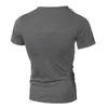 Мужские фитнес спортзал футболка мужская сексуальная повязка в глухой рубашке белый с коротким рукавом футболка мужские V шеи топы M-3XL