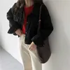 Chic giacca di jeans corta femminile primavera Corea ins Harajuku vintage BF moda solida oversize camicia casual allentata da donna 210608