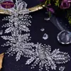 Luxus handgefertigte Diamant Tiara Barock Kristall Braut Kopfbedeckung Krone Strass mit Hochzeitsschmuck Haarschmuck Diamant Brida202q