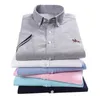Summer Short Sleeve Turndown Collar Regular Fit Oxford Fabric 100% Cotton Excellent Comfortable Business Men Casual Shirts 2107152517