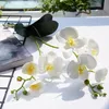 Couronnes de fleurs décoratives 1pc artificielle Phalaenopsis papillon orchidée faux Silicone PU Real Touch mariage décor à la maison plantes cadeaux