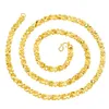Collar corto de clavícula de 45cm para mujer, cadena de oro amarillo de 18 quilates, regalo de joyería de moda