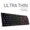 Havit Mechanical Keyboard Low Profile 104 Keys Blue Kailh Switch Gaming Tangentbord för surfplatta Desktop Wired USB English