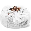 Camp Furniture Giant Beanbag Sofa Cover Big XXL Ingen fylld bönpåse Pouf Ottoman Stol Couch Bed Seat Puff Futon Relax Lounge2012358