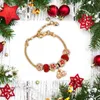 Charm Bracelets Christmas Stocking Charms Bracelet Santa Claus Alloy Pendant Decorations For Home Happy Year 2022 Chris