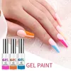 Nail Gel Art Polsk kit suga av UV / LED semi Permanent Designs Bläckmålning Lack Color Salon Lack K5O7