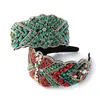 Fashion Flannel Rhinestone Geometric Flower Headbands for Women Precious Head Hair Accessories