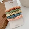 5 Pieces/Lot Scrunchie Hairband Hair Tie 11 Style Girl Hairs Accessories Satin Stretch Ponytail Holders Handmade Gift Headband 1693 B3