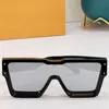 디자이너 사이클론 선글라스 Z1547W 플레이트 4 잎 크리스탈 장식 클래식 1547 Sun Glasses UV400 부착 된 오리지널 박스를 갖춘 초대형 프레임 일 피스 렌즈.