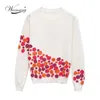 Luxe Merk Designer Runway Sweater Herfst Winter Mode 3D Bloemen Borduurwerk Zijde Pullovers en Sweaters Tops C-015 210522