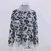 Pullovers tröja Kvinnor Höst och vinter Leopard Loose Plus-Store Ol Turtleneck Kvinnor Full 210508