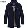 Bolubao Homens Moda Casaco Casaco Primavera Mola Casual Ajuste Casual Casaco de Casaco Sólida Cor Sólida Trench Coat Masculino 210928