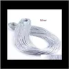 Fio Roupas Tecido Vestuário Gota entrega 2021 100meters Alta Qualidade Gold Sier Twine Ribbon Presente de Casamento Decoração de Embalagem Corda Handmade C