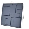 Art3d 50x50cm 3d plast väggpaneler klistermärken Ljudisolerad matt svart för vardagsrum sovrum TV bakgrund (pack med 12 kakel 32 kvm)