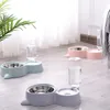 Chat bols mangeoires automatique chien mangeoire distributeur d'eau chaton bol à boire chiens nourriture plat produits en acier inoxydable