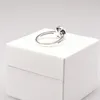 925 Sterling Prata CZ Anel de diamante Pandora Estilo de casamento anel de casamento jóias para mulheres com caixa original