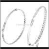 Bracelets Jewelry Drop Delivery 2021 Mjb0273 China Fashion Bangle, Twist Wire Bangle Bracelet,Custom Charm Bracelet, Stainless Steel Adjustab