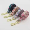 Individuell graviertes Hundehalsband mit Leine. Bedrucktes Hunde-ID-Halsband aus Nylon zum Spazierengehen mit kleinen, mittelgroßen bis großen Hundeblumen-Accessoires