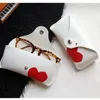 Fashion Designer Sunglasses Case Brand Letter Eye Heart Unisex Luxury Eyes Sunglass Box Packing With Glasses Cloth ACC