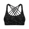 Sport Bra High Support Impact Cross Back Sexig Yoga Underkläder Padded Gym Workout Kvinnor Beskära Top Push Up Running Fitness Kläder