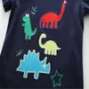 Jumping Meters Arrival Animals Embroidery Children's T shirt Cute Boys Girls Tees Tops Kids Clothing Toddler Costume 210529