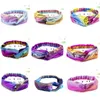 Party Favor Laser pannband Gradient Ramp Tie-Dye Head Bands Cross Knuttade pannband Hårtillbehör Kvinnor Tvätt Face Hår Band 9 Style DB891