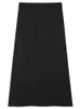 Kvinnor Tillbaka Slit Bodycon Elegant Midi Penna Kjol Höst Vinter Casual Strikkad Skirt Hög midja Kjolar Kvinnor Jupe Femme Faldas 210608