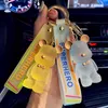 Trendy Şeffaf Papyon Ayı Anahtarlık Kadın Sevimli Hayvan Anahtarlık Kordon Çanta Charms Araba Anahtarlık Tutucu Takı Hediye 6 Renkler